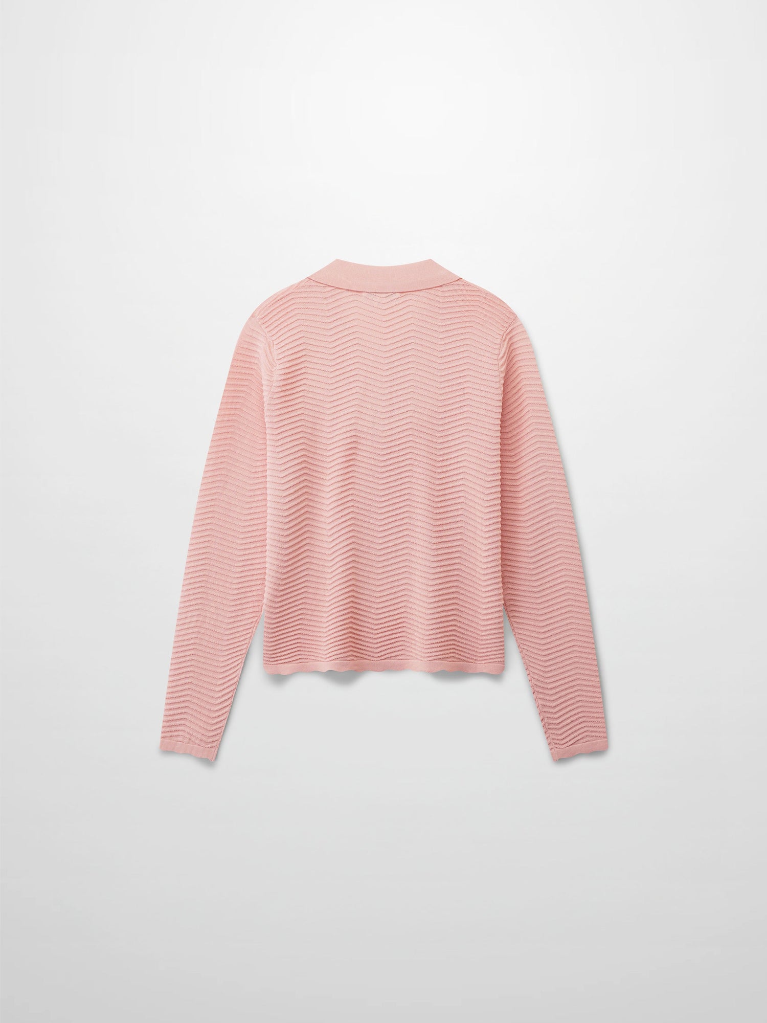 Scallop Edge Collar Sweater-Summer Blush