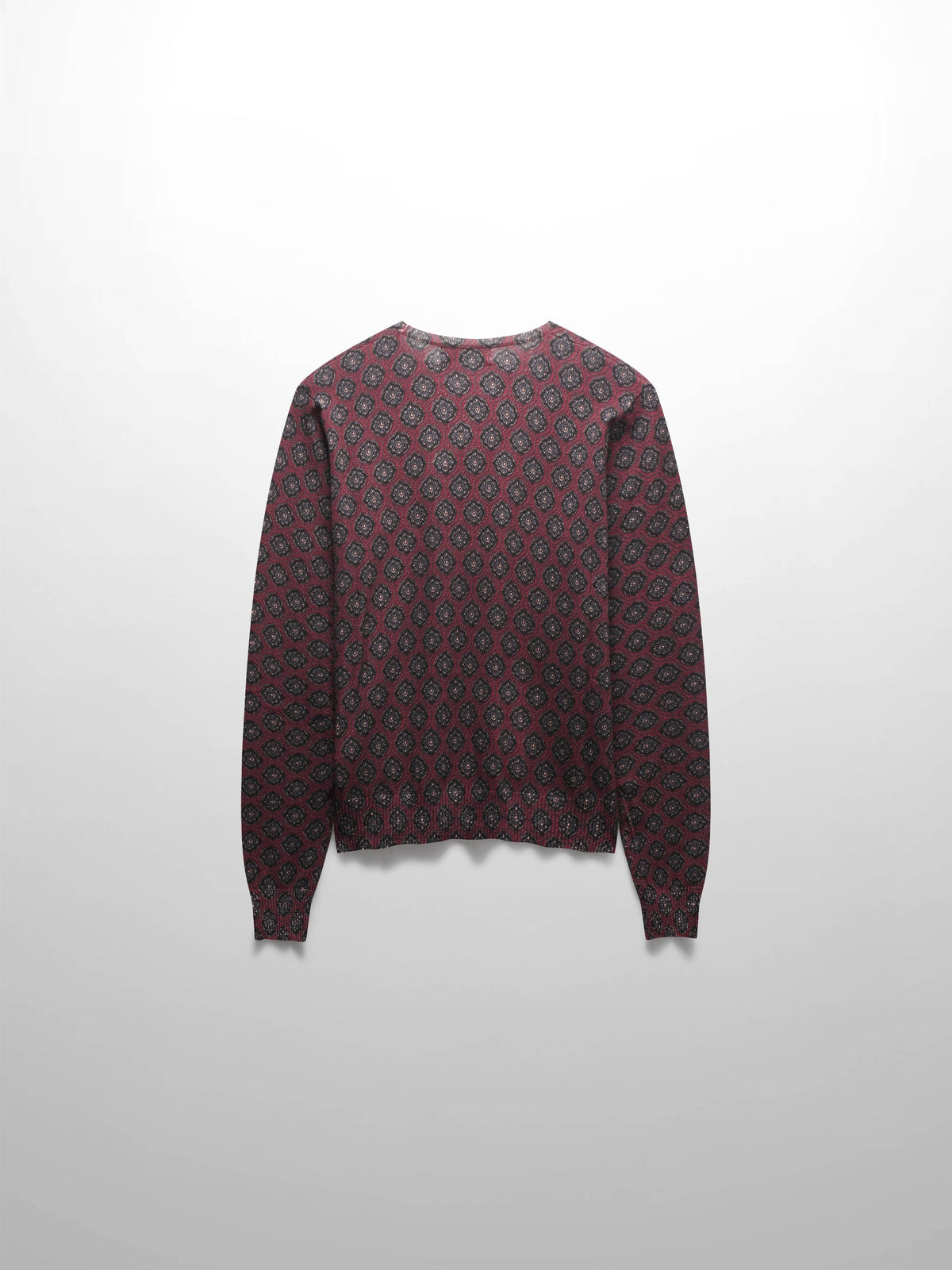 Printed Sweater-Burgundy Medallion