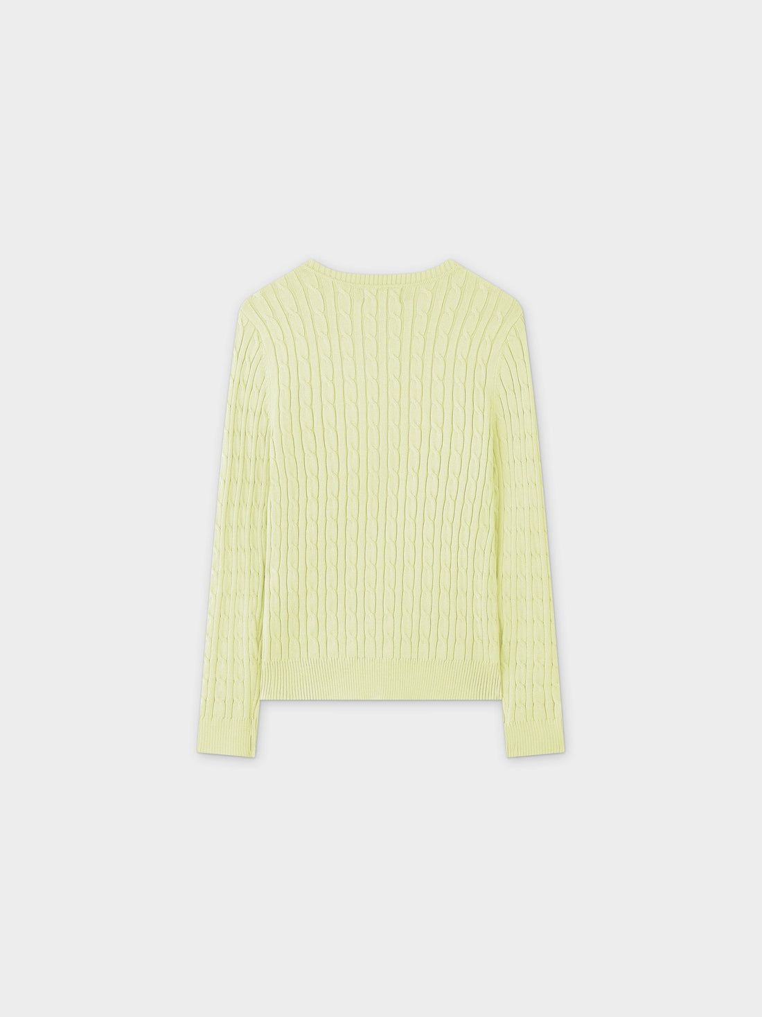 Knit Cable Sweater-Yellow
