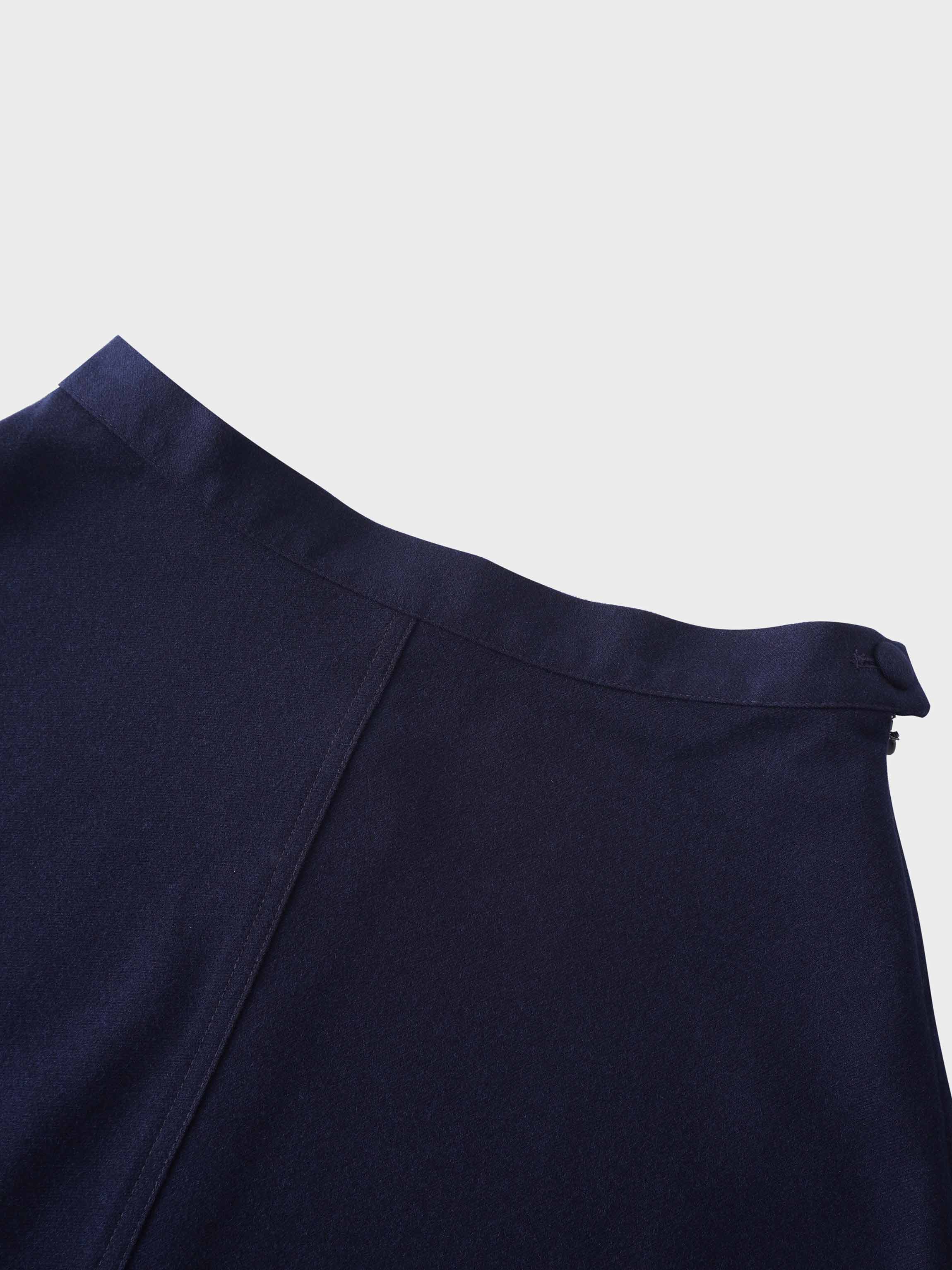 Fringe Circle Skirt-Navy