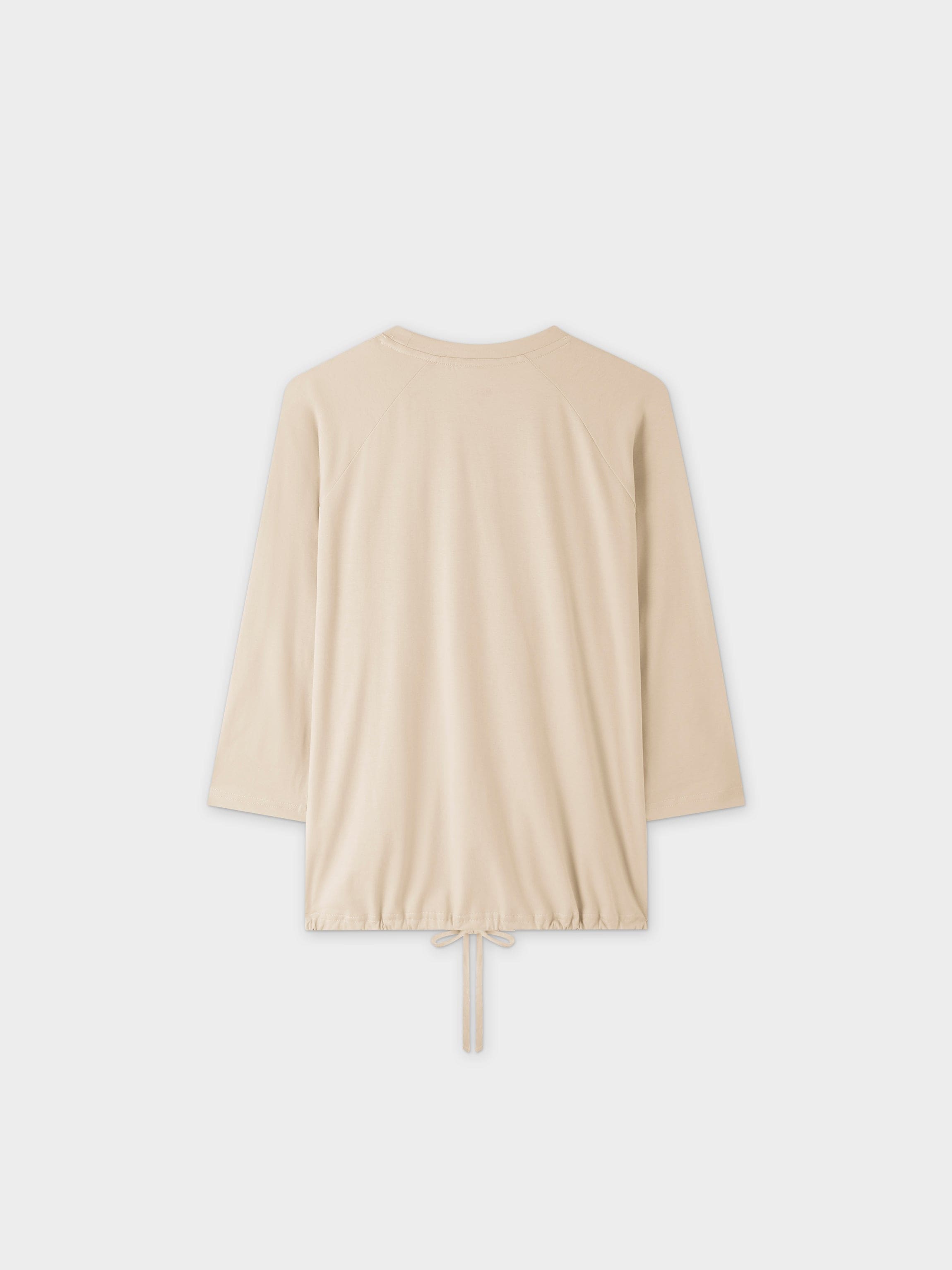 DRAWSTRING TEE-TAN