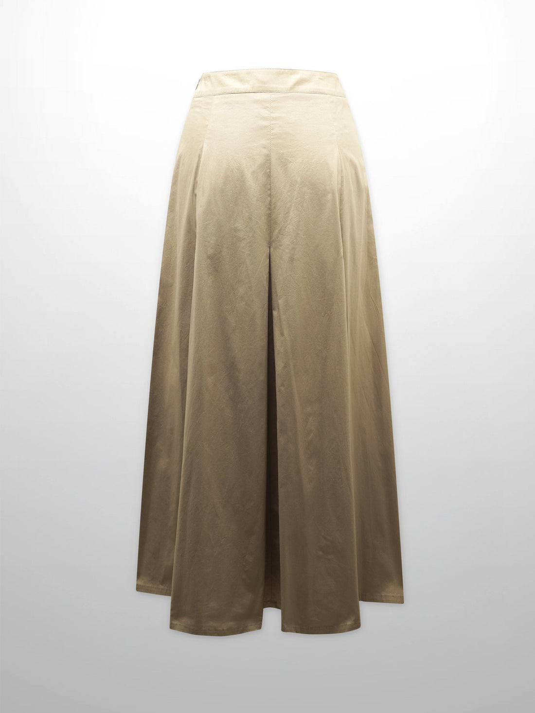 Stitch Down Cotton Pleated Skirt-Sand