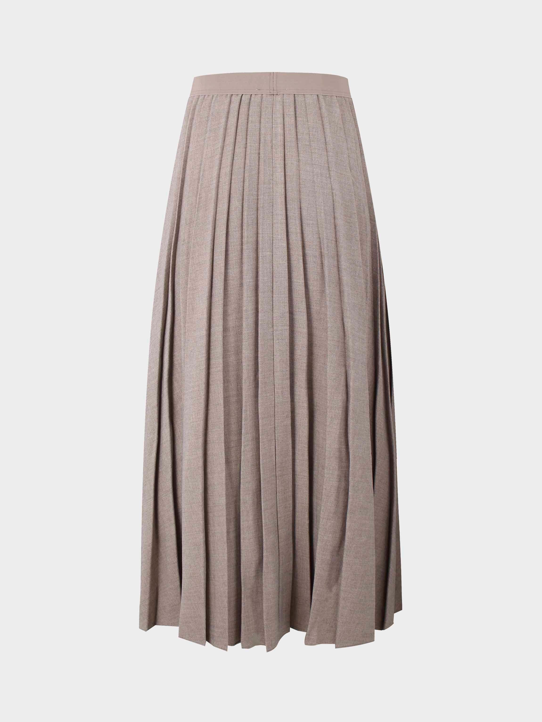 Marni Pleated Skirt-Fawn