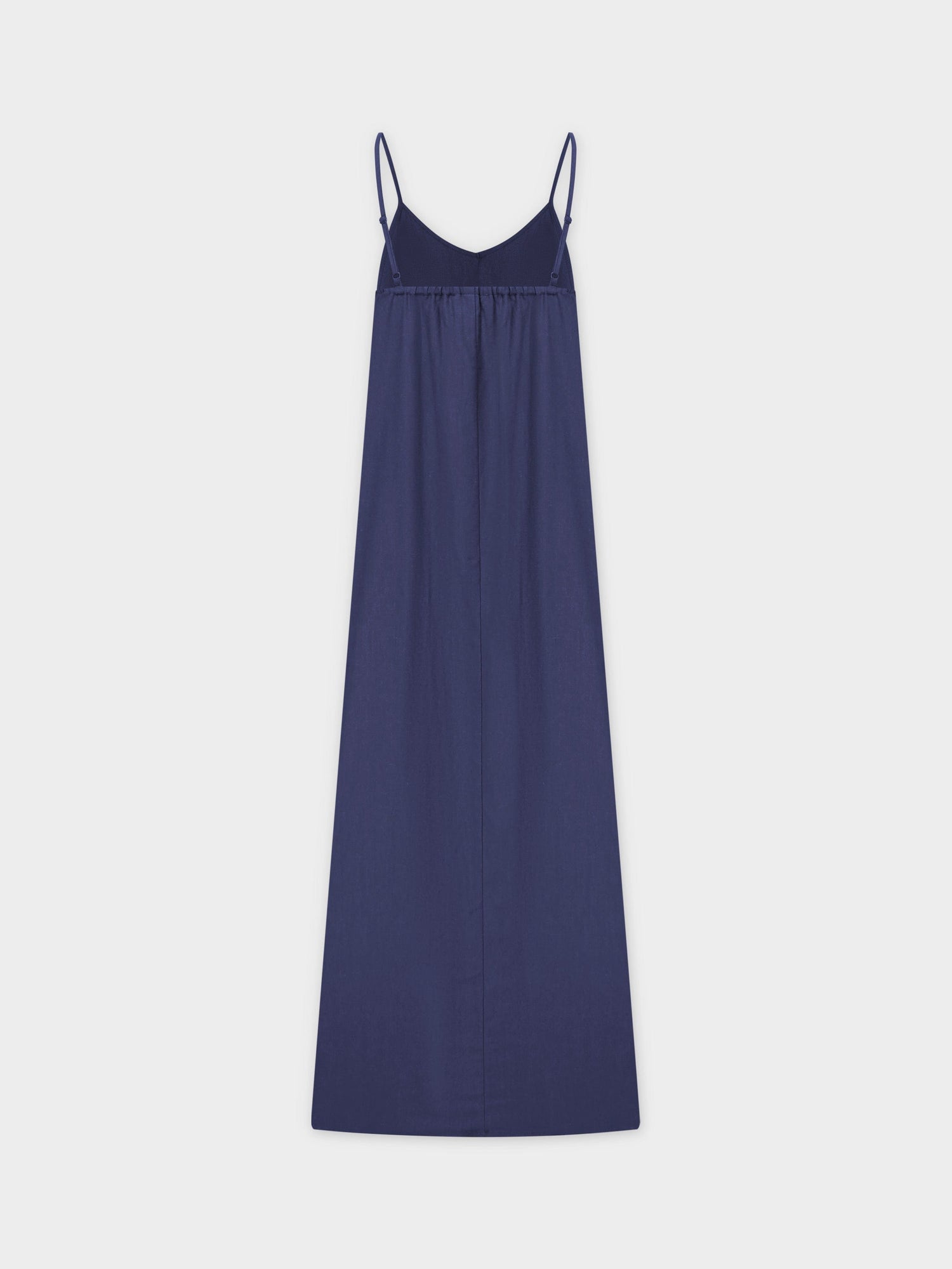 Linen Slip Dress-Navy Fame Off Central Linen Slip Dress-Navy Fame Off Central