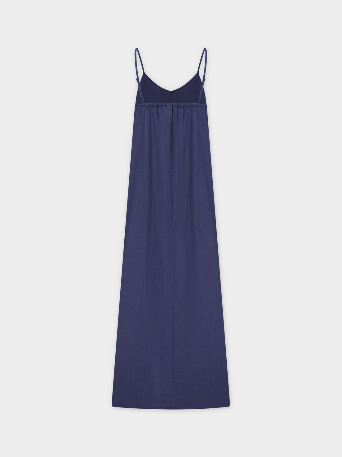 Linen Slip Dress-Navy