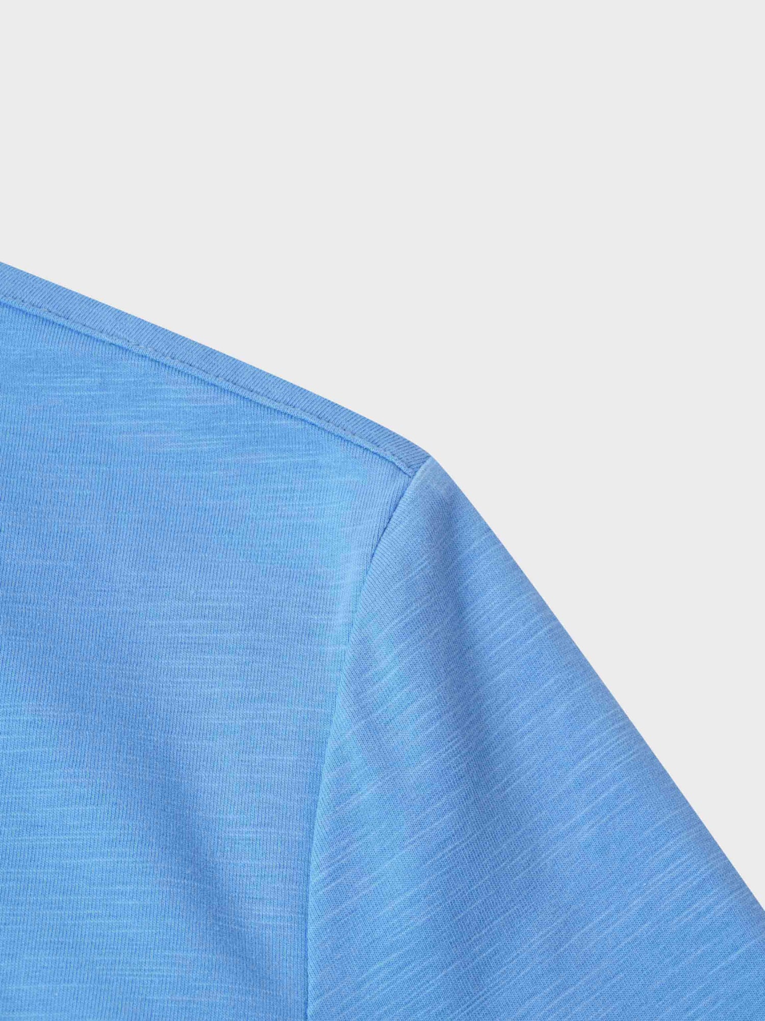 Button Down T-Shirt Blouse-Sky Blue