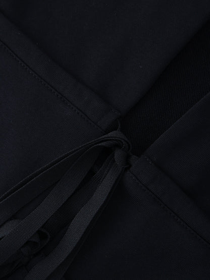 Double Tie Cardigan-Black