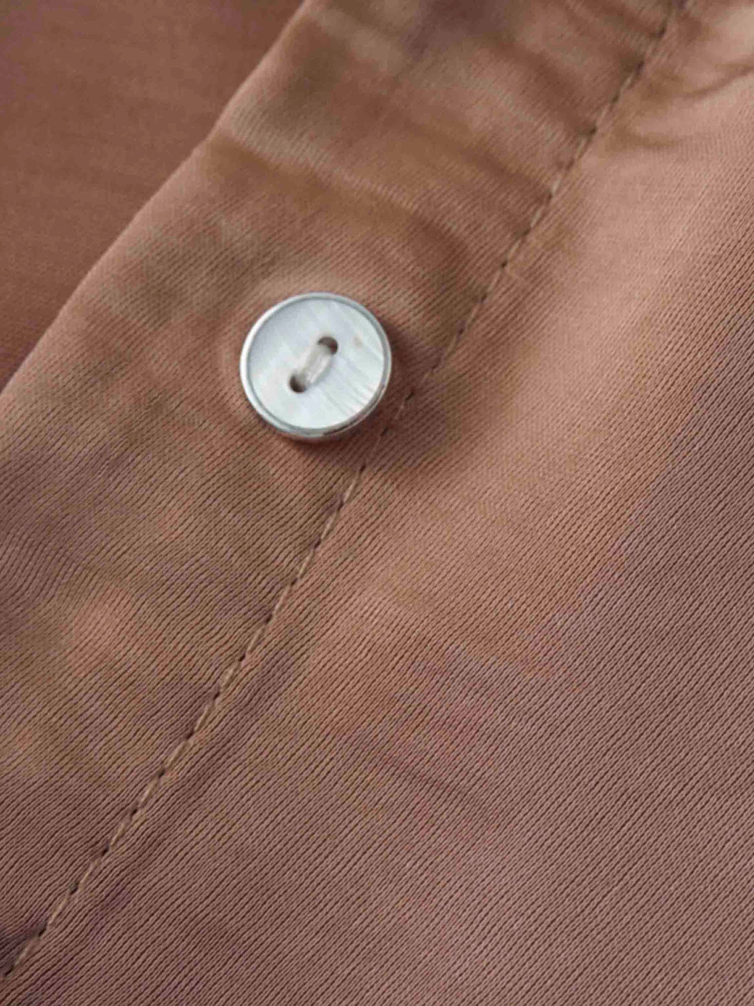 High/Low Faux Satin Crossover Top-Taupe