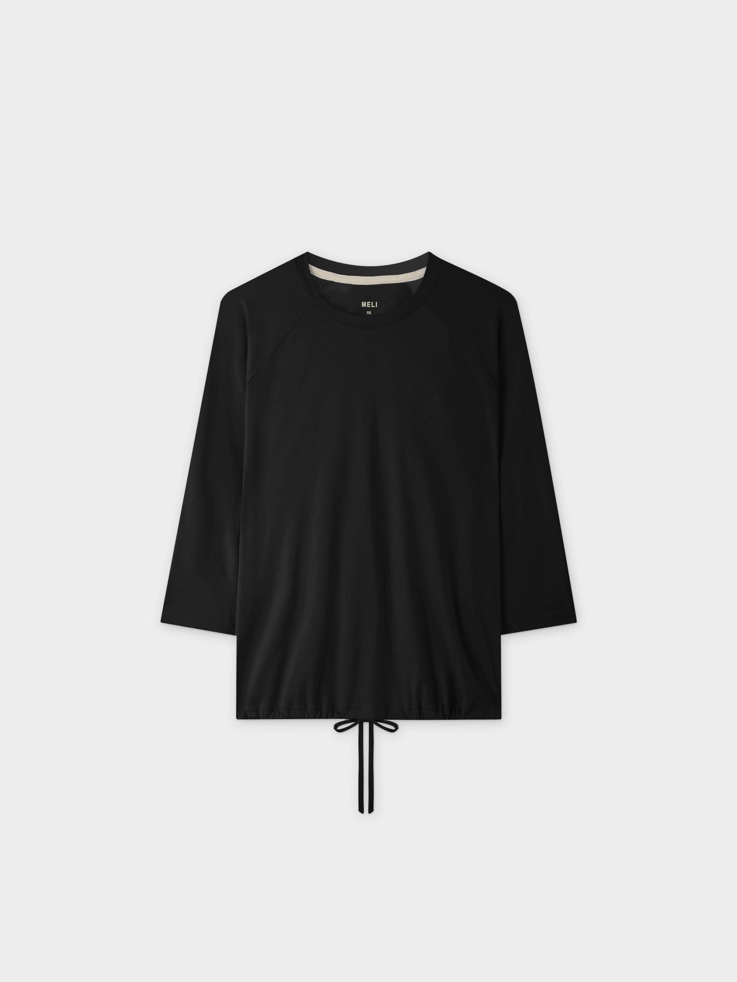 DRAWSTRING TEE-BLACK