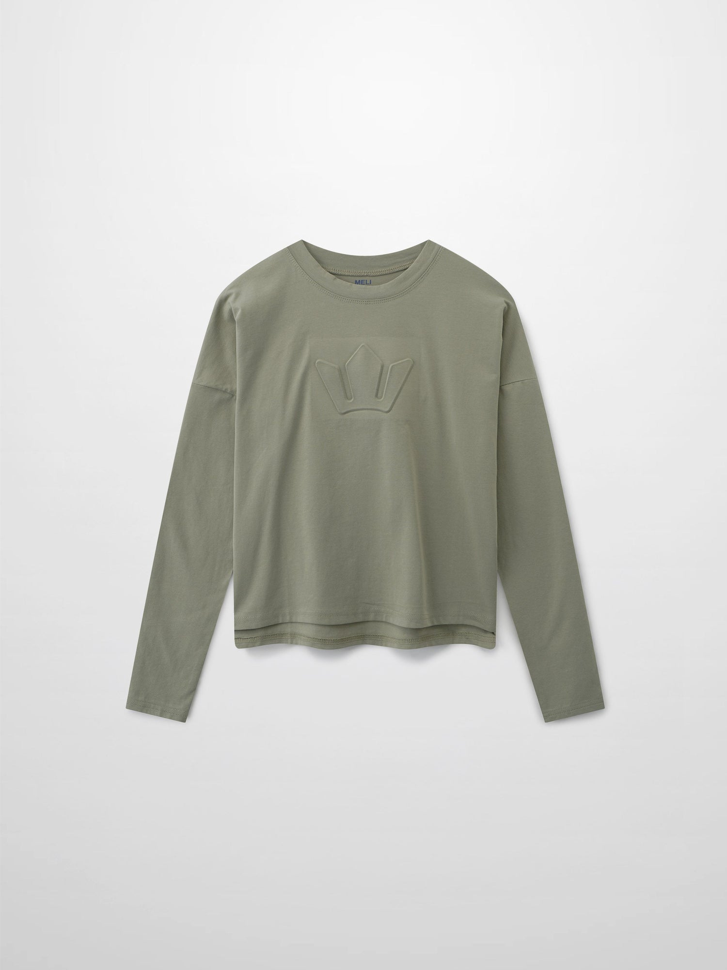 Crown Embossed T-Shirt-Sage
