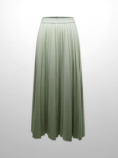 PLEATED SKIRT 37"-SAGE GREEN