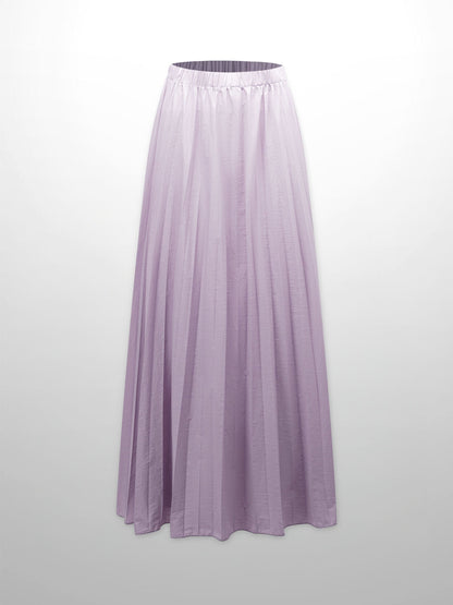 Nylon Circle Skirt-Mauve