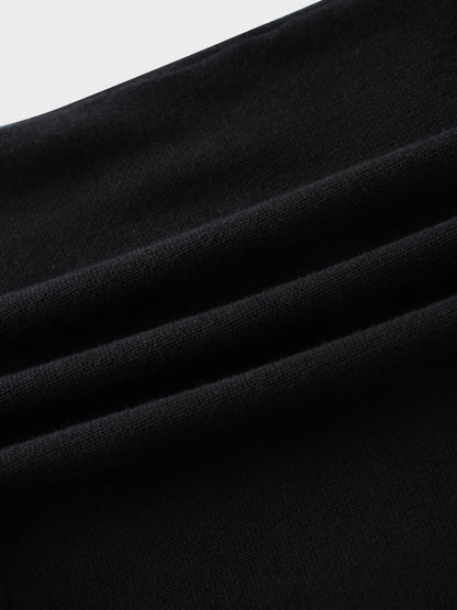 Ruffle Detail Sweater-Black/Ivory
