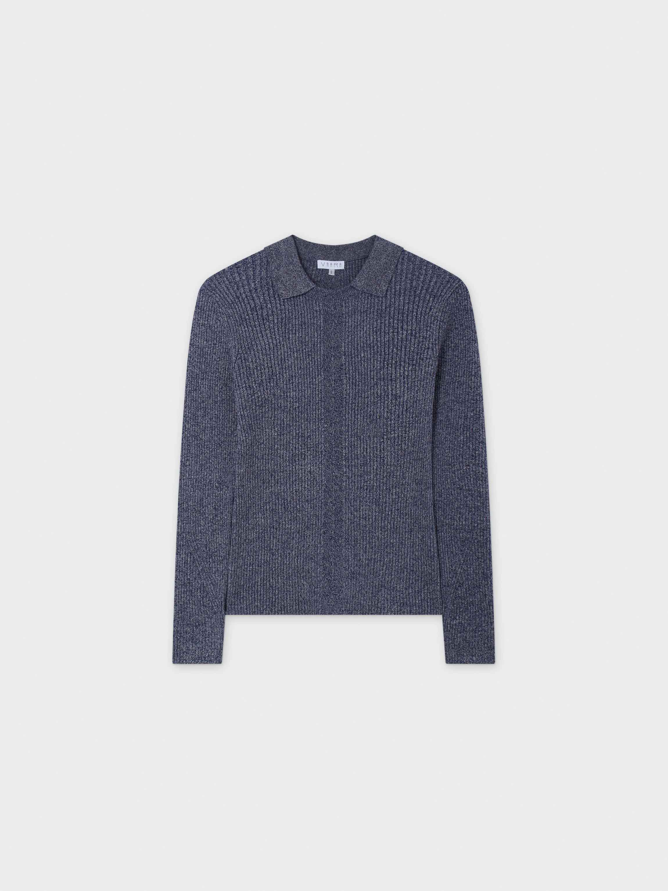 Center Design Sweater-Heathered Blue – Fame Off Central