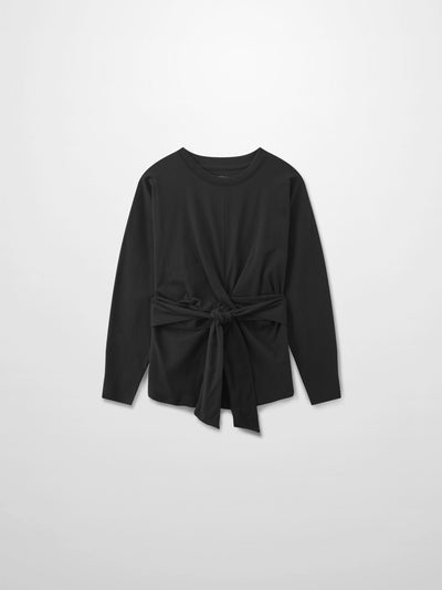 Tie Knot Tee-Black
