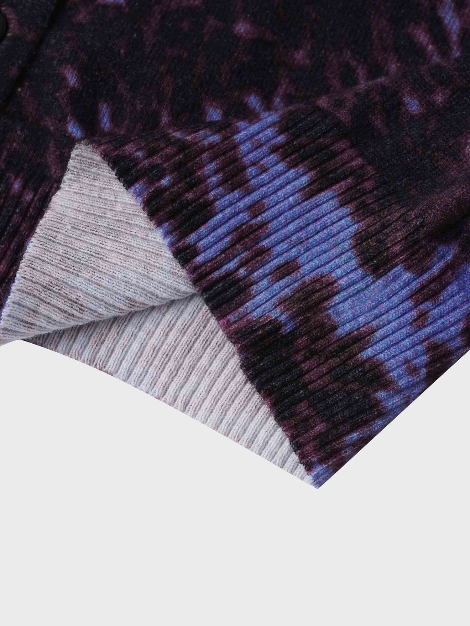 Printed Cardigan-Purple Pebbles