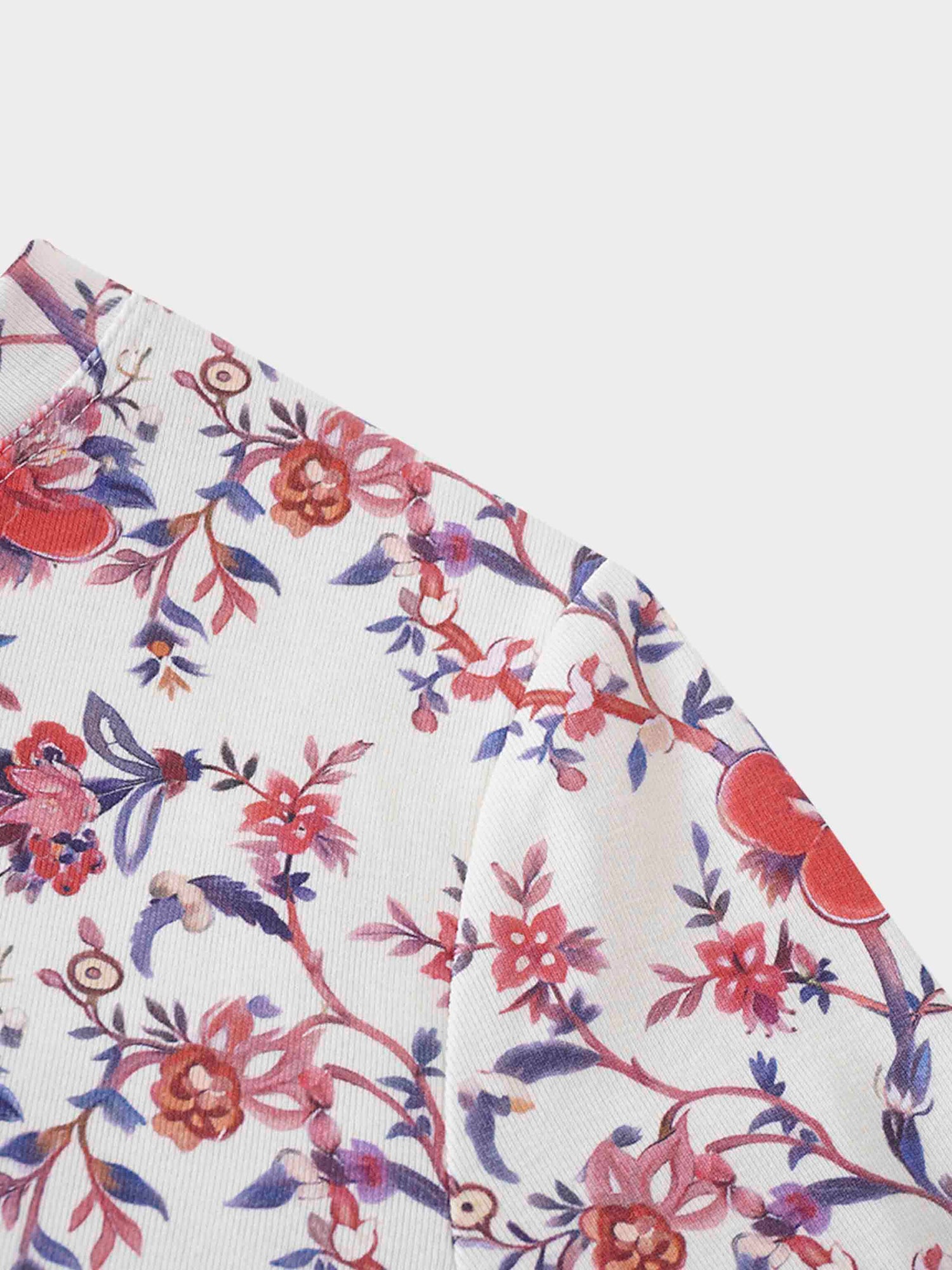 Basic Printed T-shirt-Vintage Floral