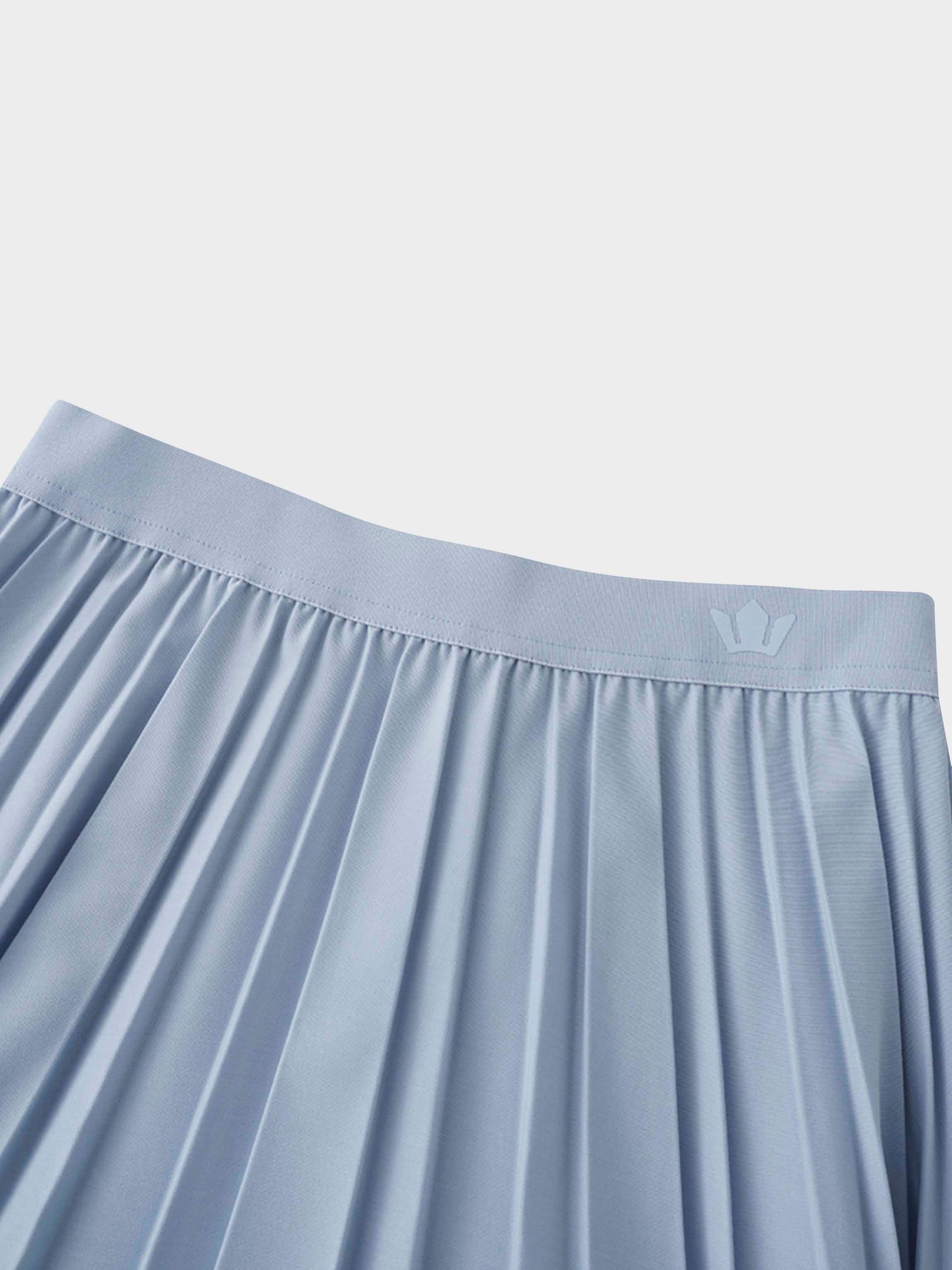 PLEATED SKIRT 37"-POWDER BLUE