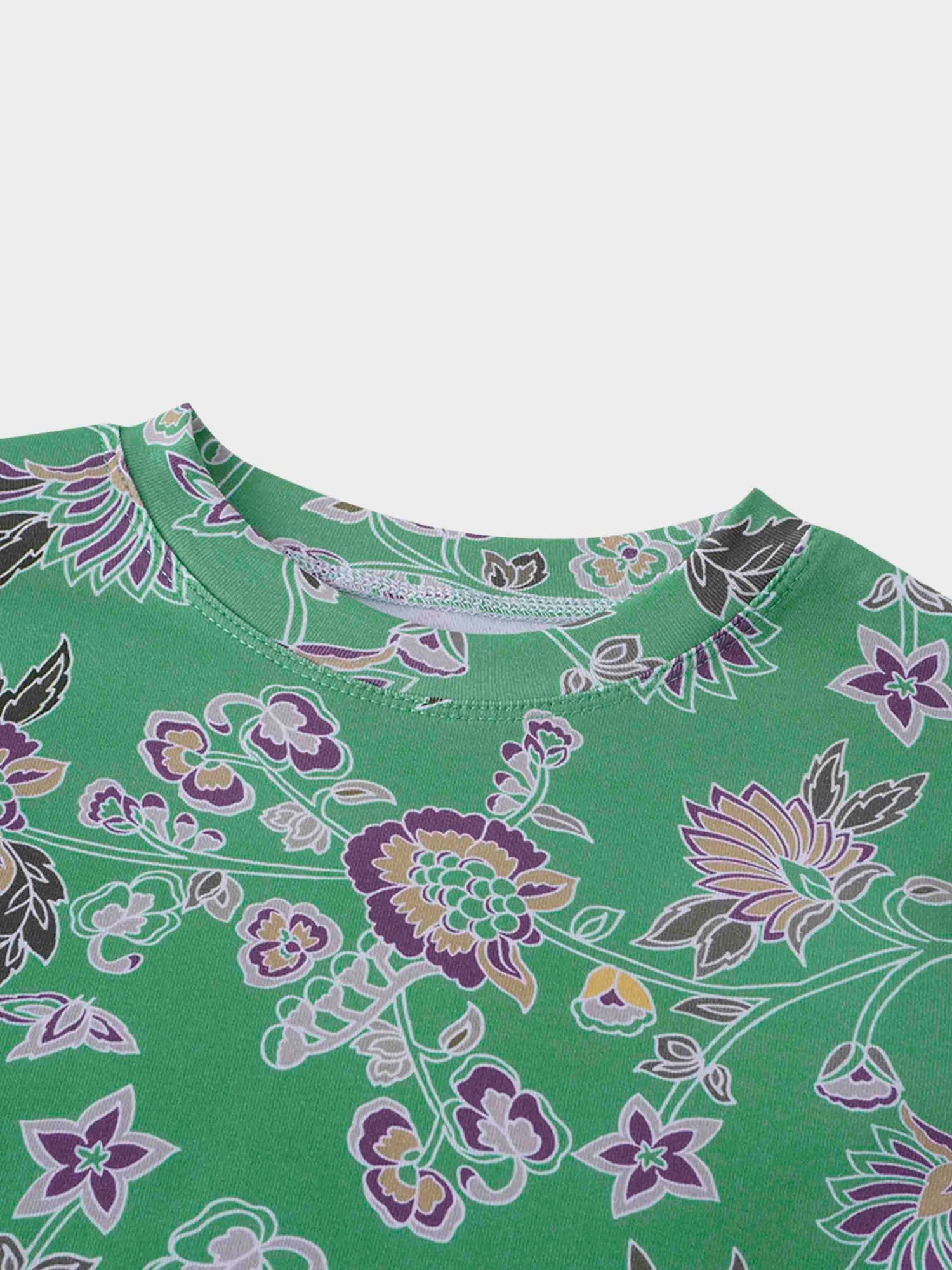 Basic Printed T-shirt-Mint Mediterranean