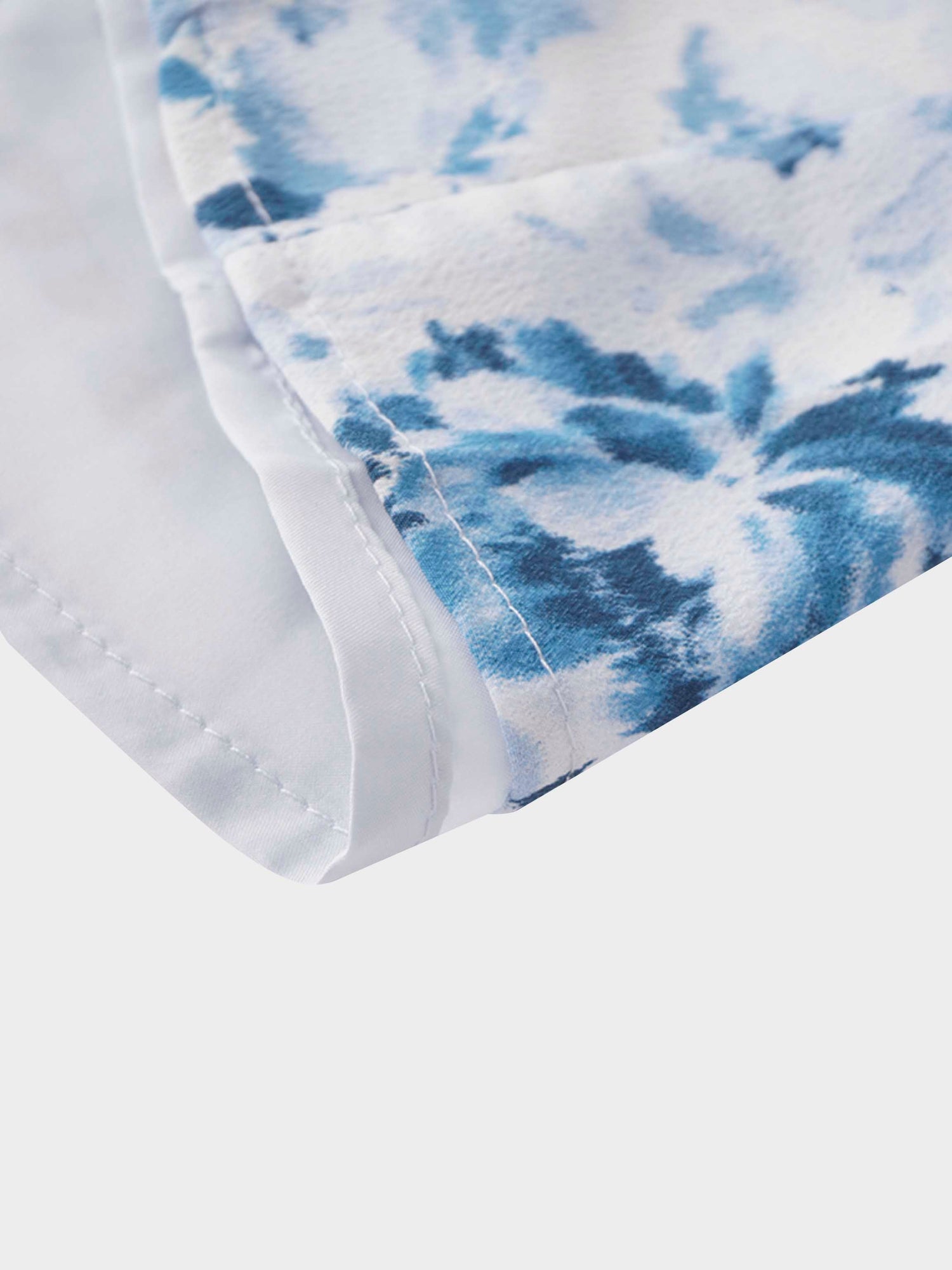 Tie Front Shirtdress-Light Blue Floral