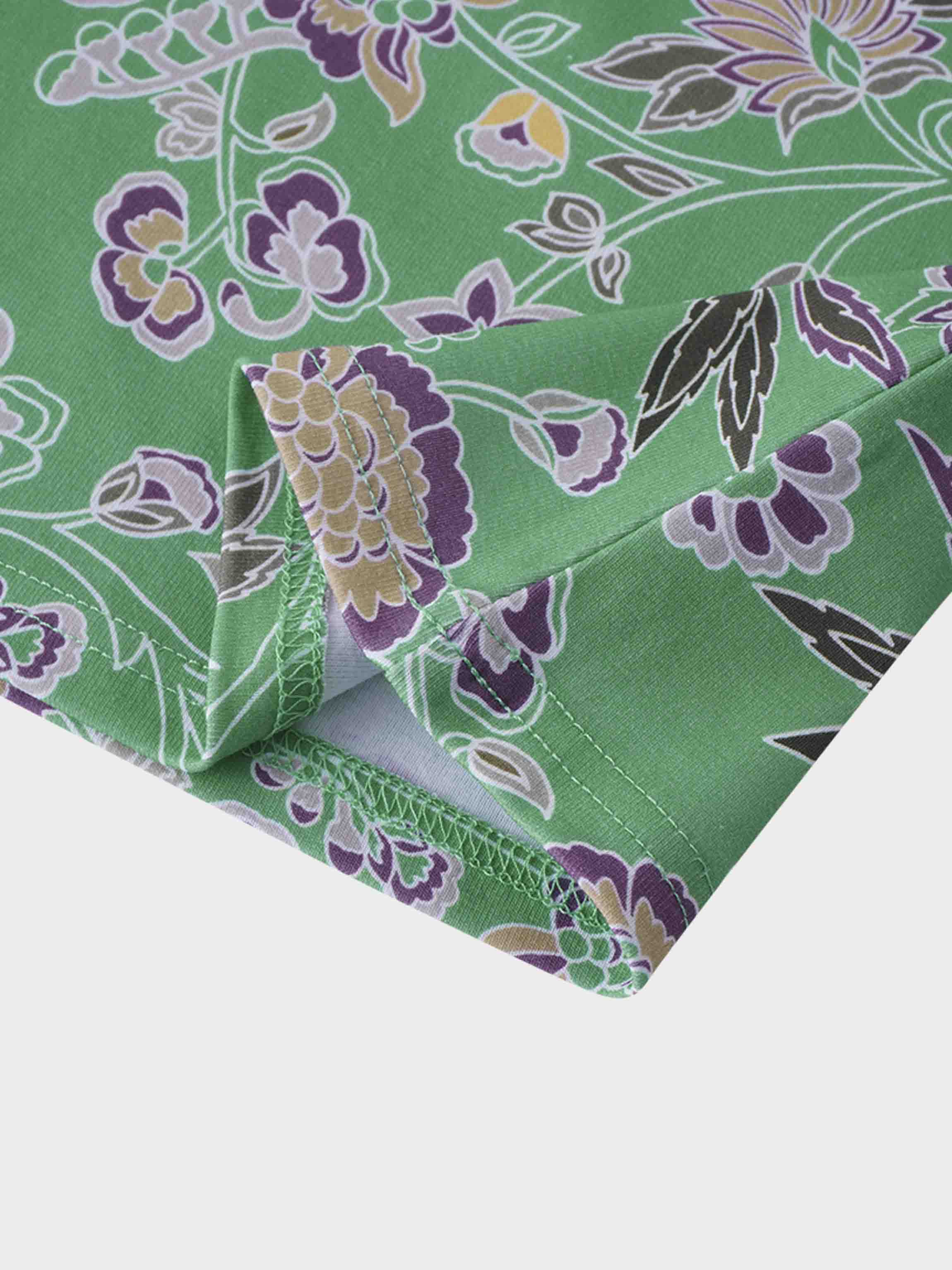 Basic Printed T-shirt-Mint Mediterranean