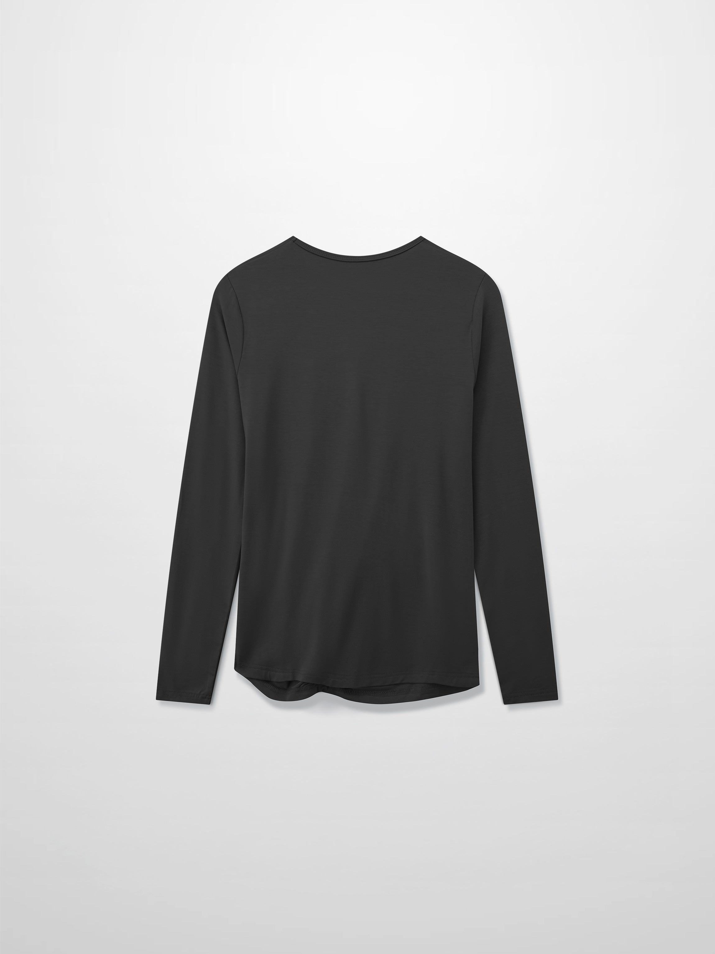 Curved Gathered Detailed T-Shirt-Black