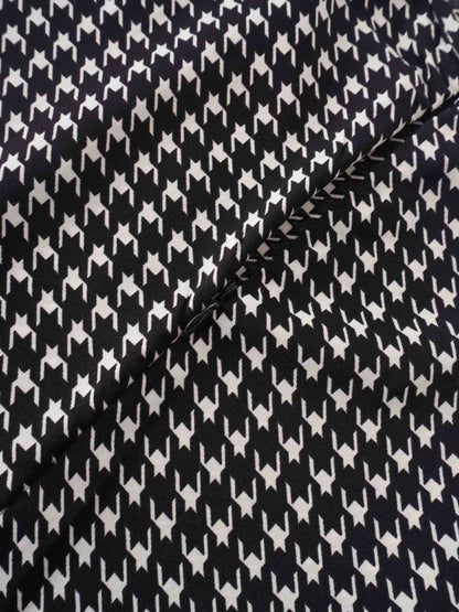 A-Line V Neck Slip Dress-Houndstooth