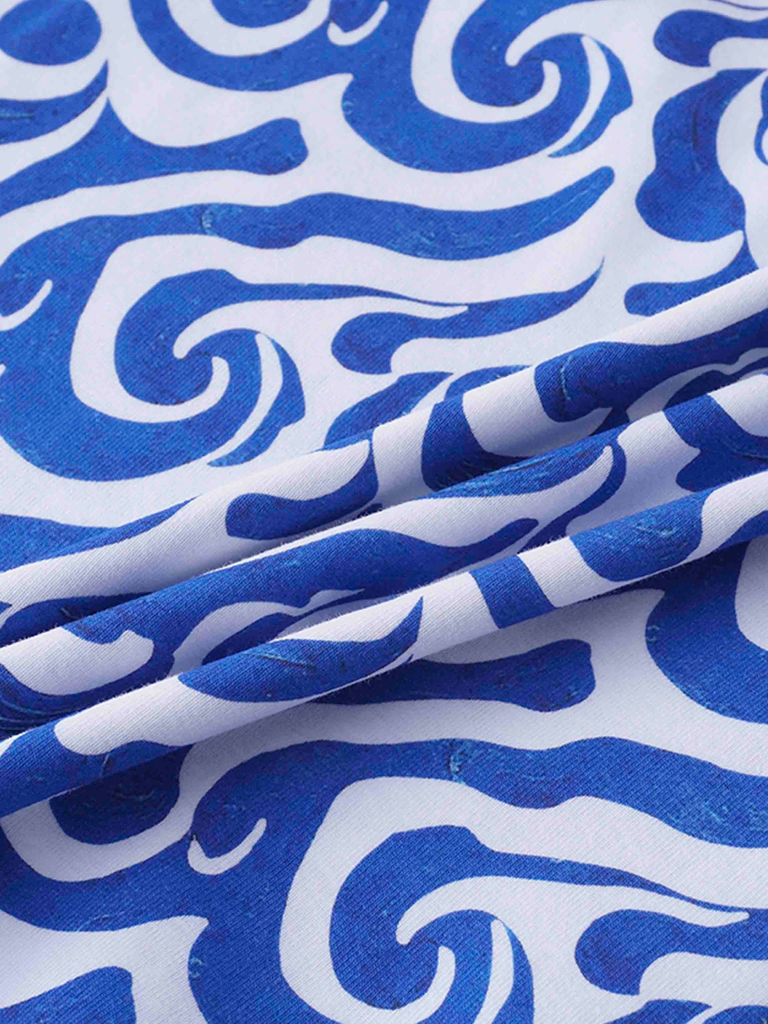 Basic Printed T-shirt-Waves For Days