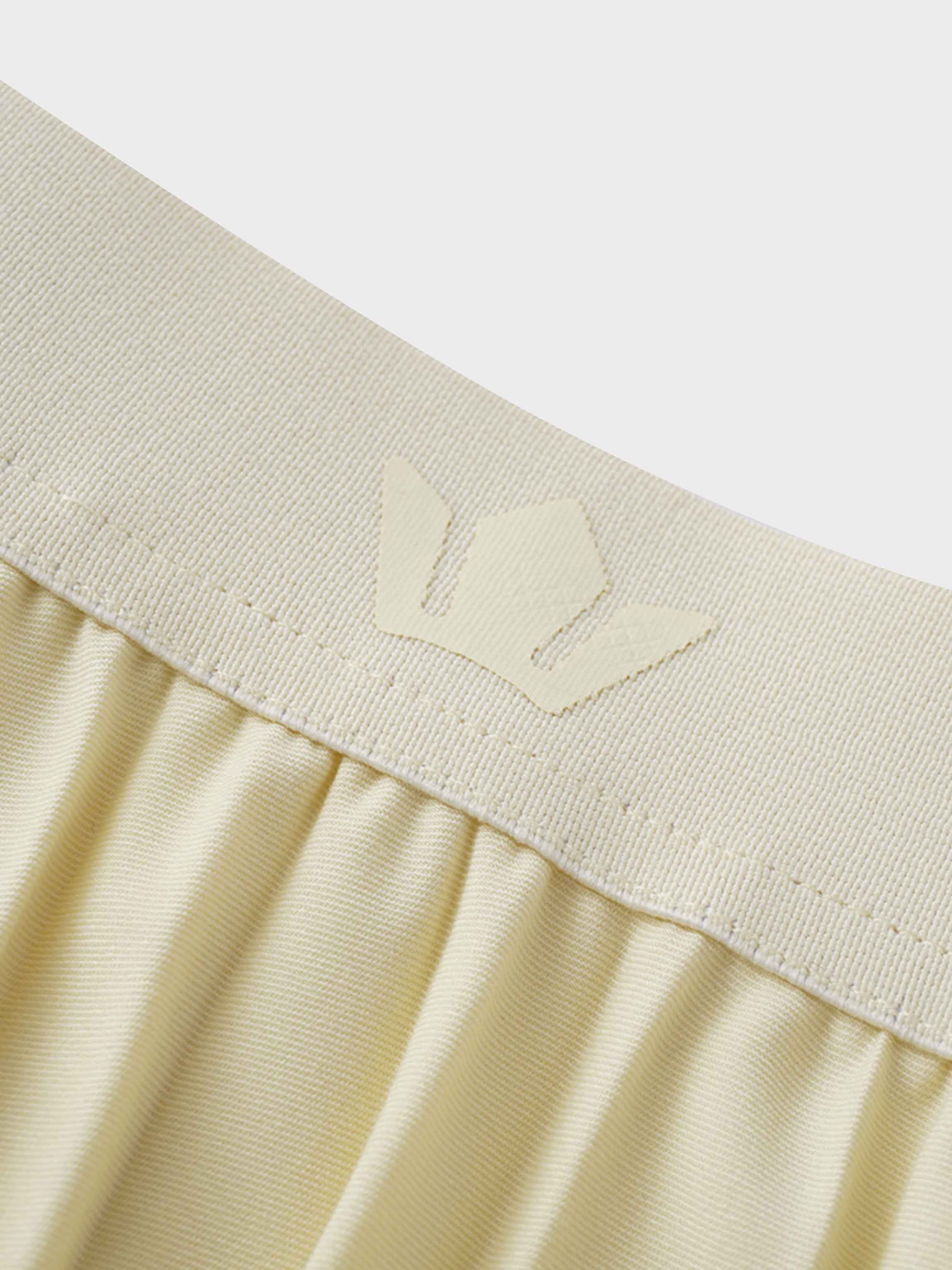 PLEATED SKIRT 37"-PALE YELLOW