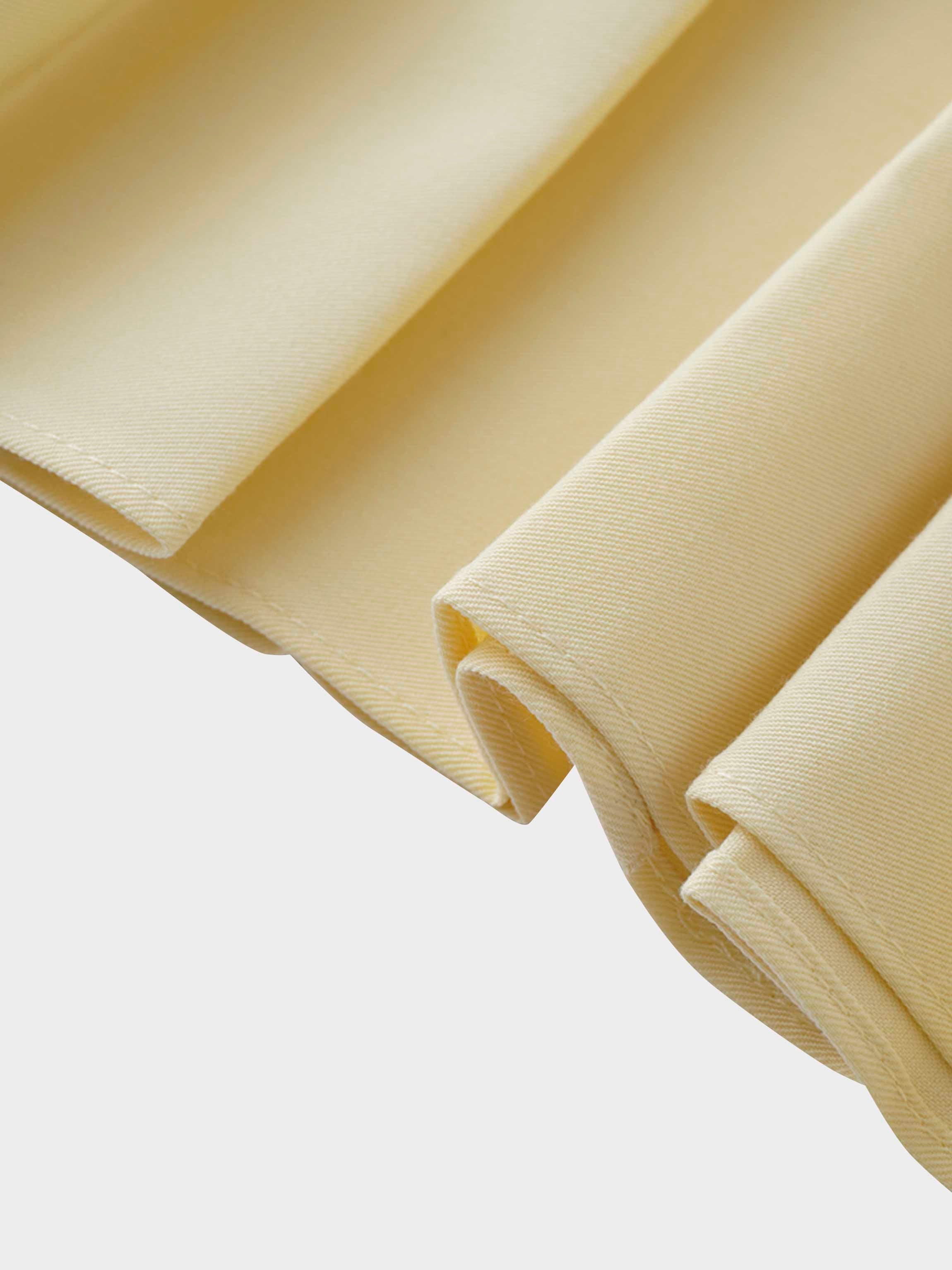 PLEATED SKIRT 35"-PALE YELLOW