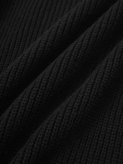 Puff Sleeve Sweater-Black