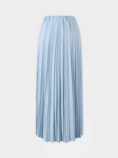 Thin Pleated Skirt-Light Blue