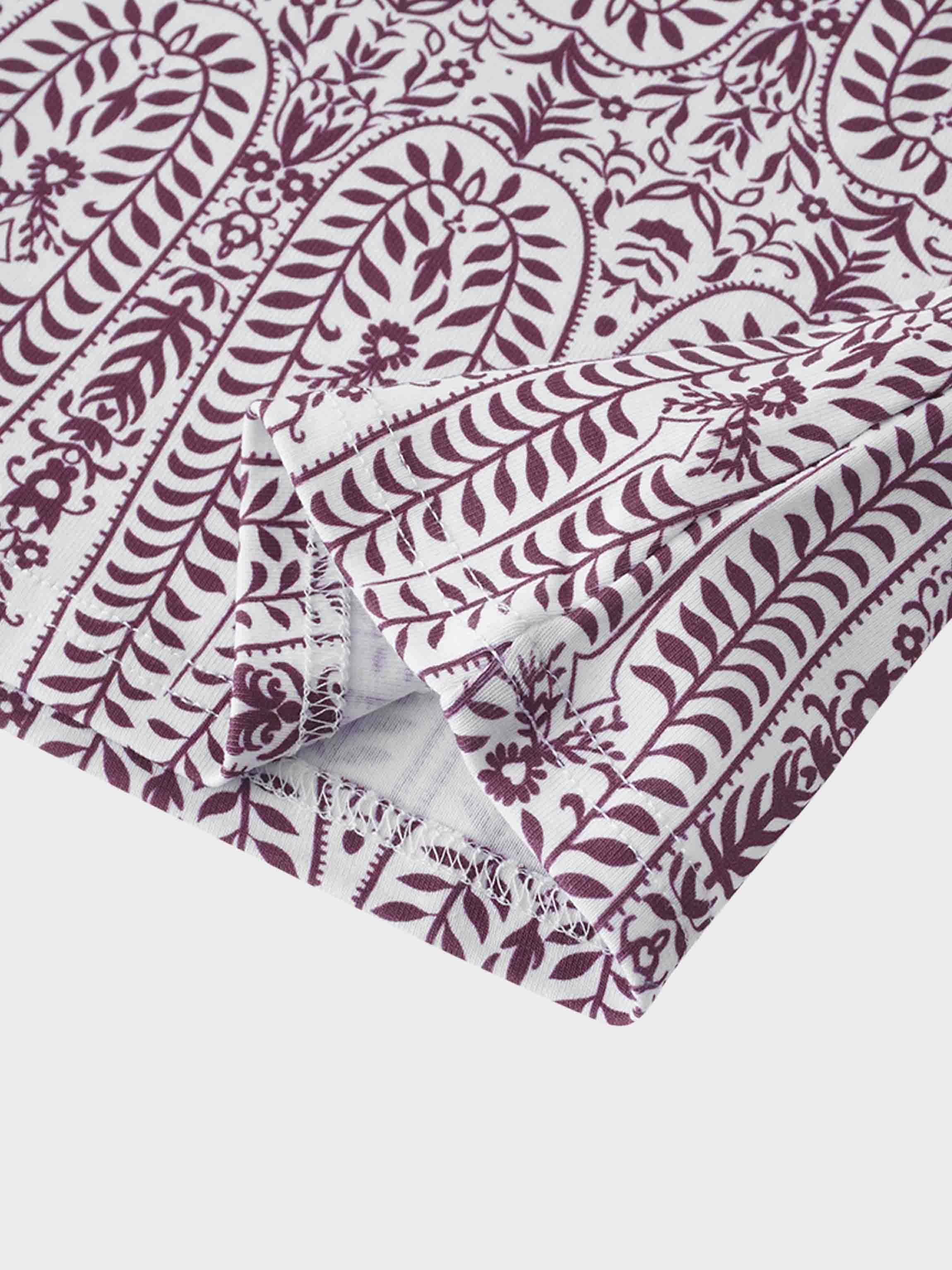 Basic Printed T-shirt-Paisley Vines