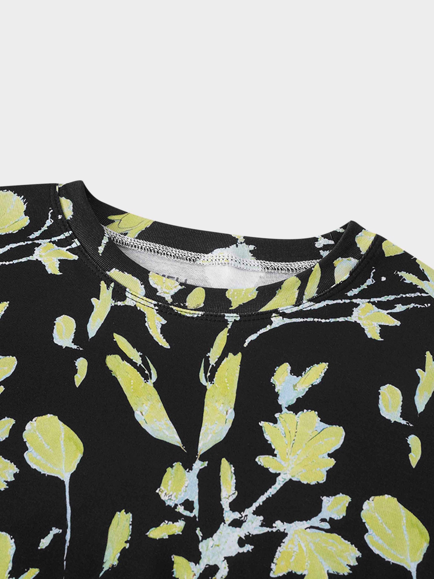 Basic Printed T-shirt-Neon Flower