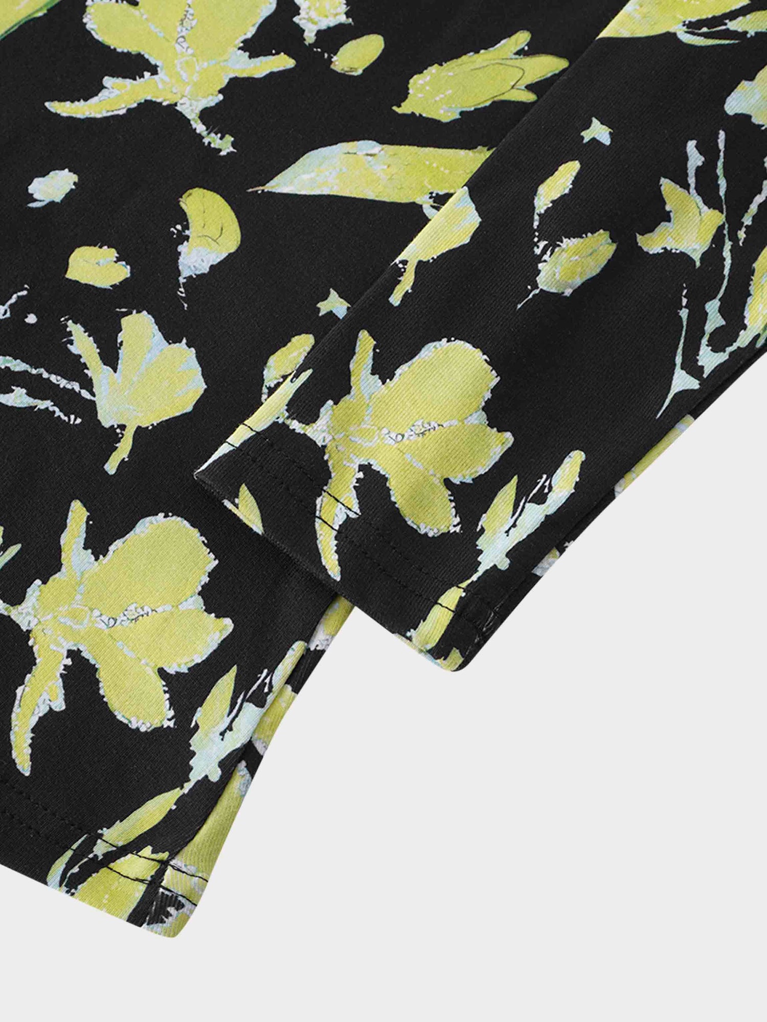 Basic Printed T-shirt-Neon Flower