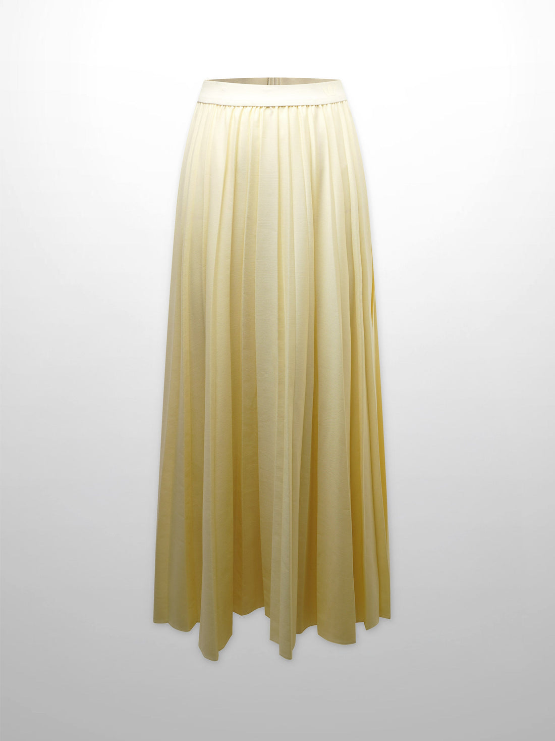 PLEATED SKIRT 37"-PALE YELLOW