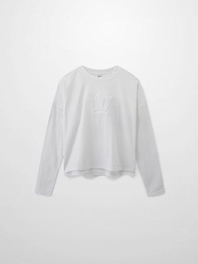 Crown Embossed T-Shirt-White