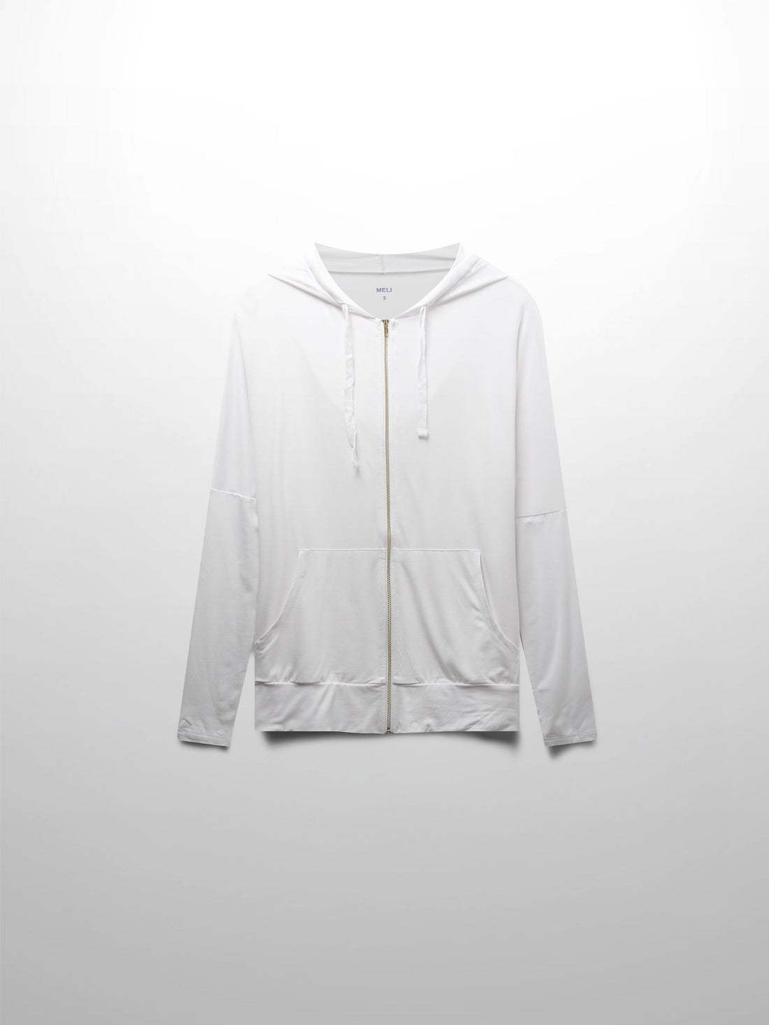 ZIP UP HOODIE-WHITE