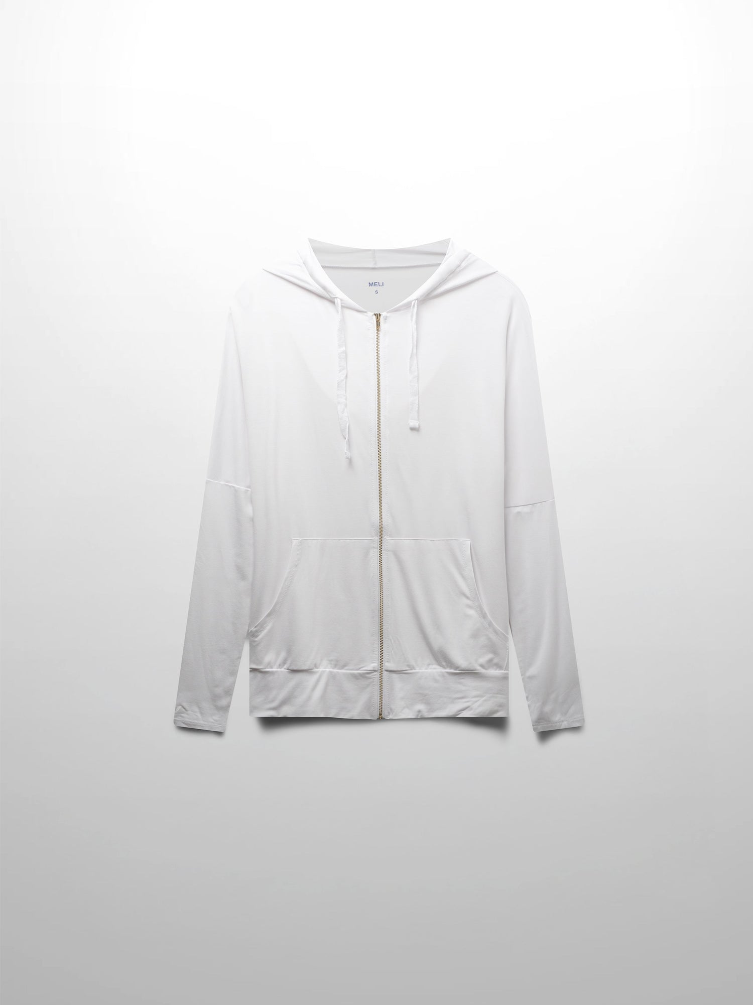 ZIP UP HOODIE-WHITE