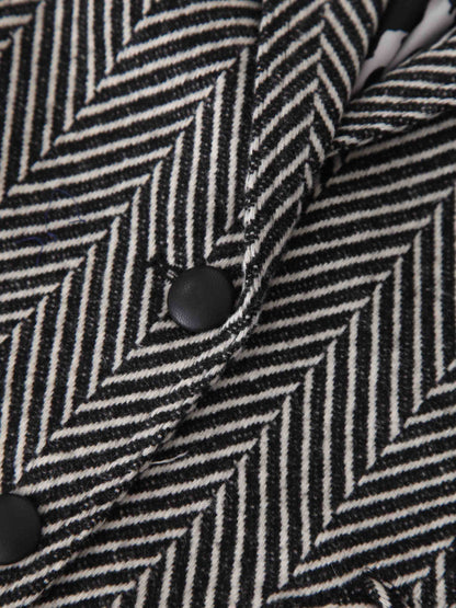 Fitted Blazer-Black/White