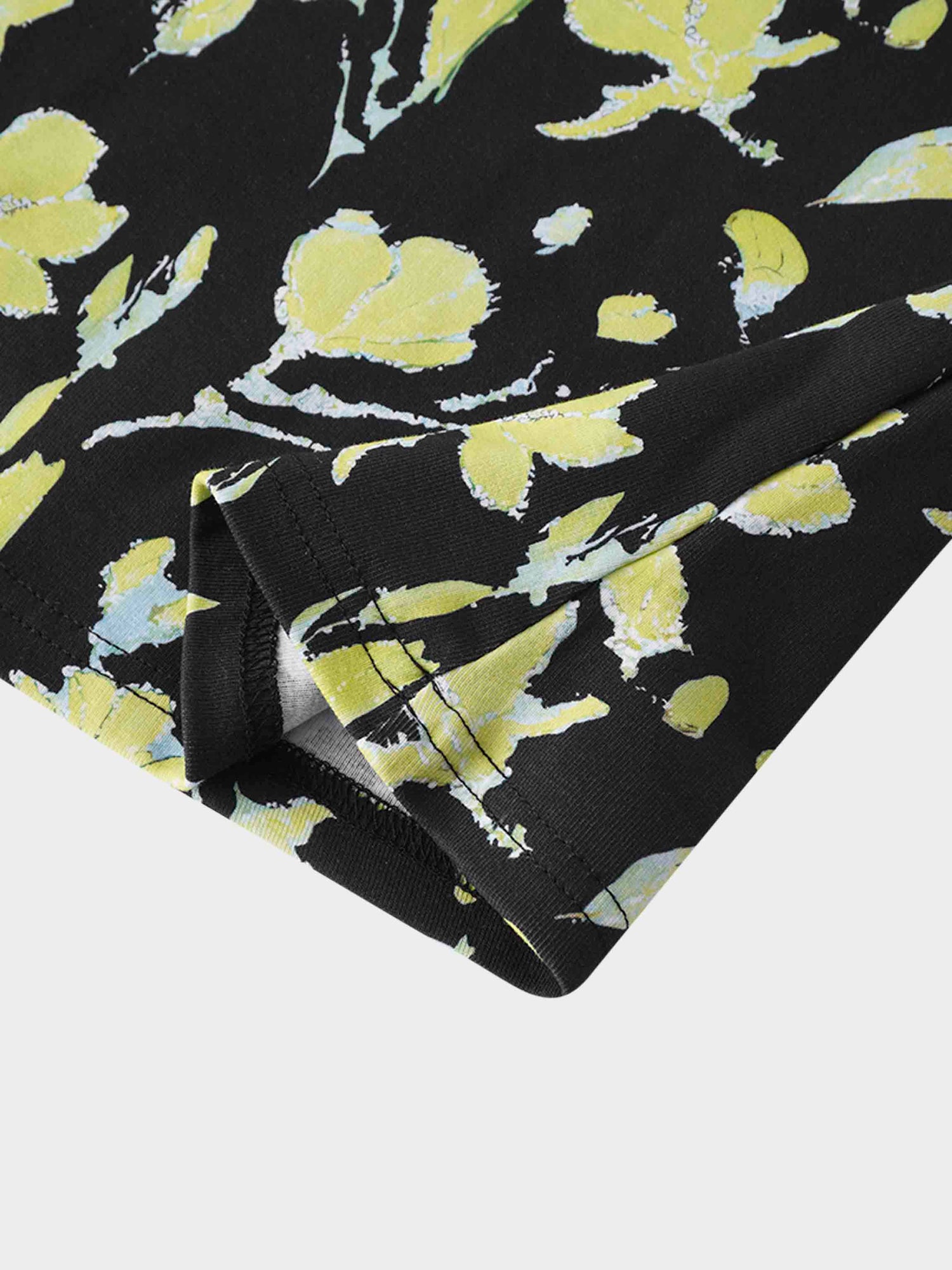 Basic Printed T-shirt-Neon Flower