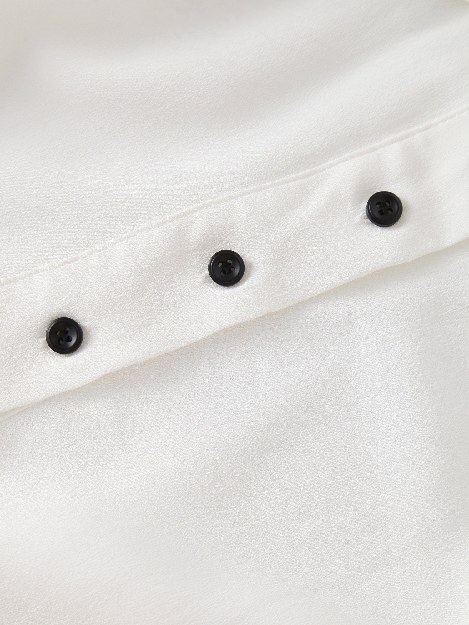 Shirred Pocket Dress-White