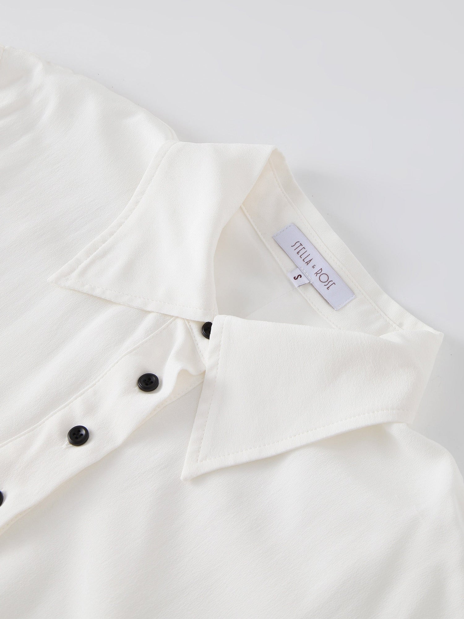 Shirred Pocket Dress-White