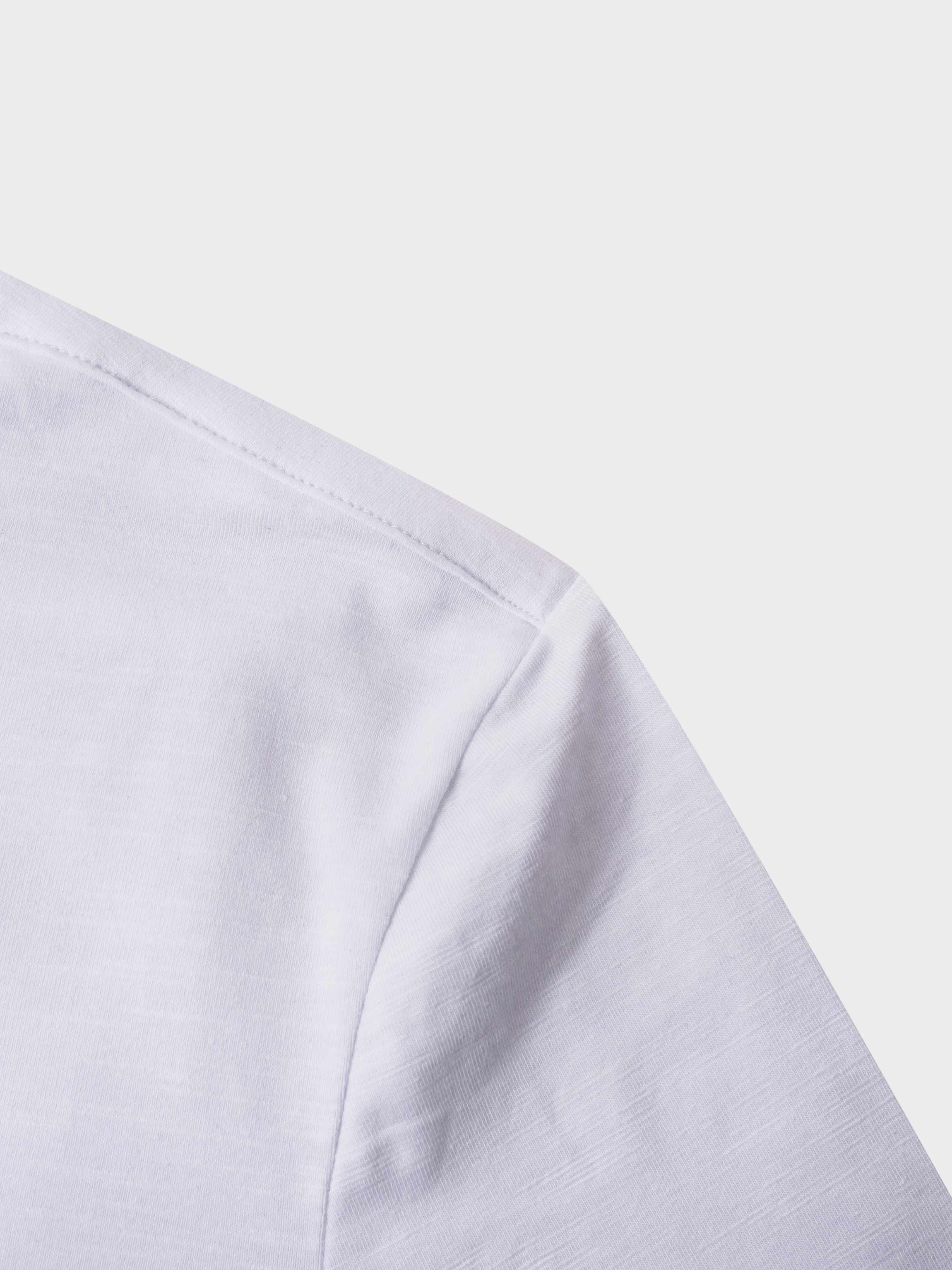 Button Down T-Shirt Blouse-White