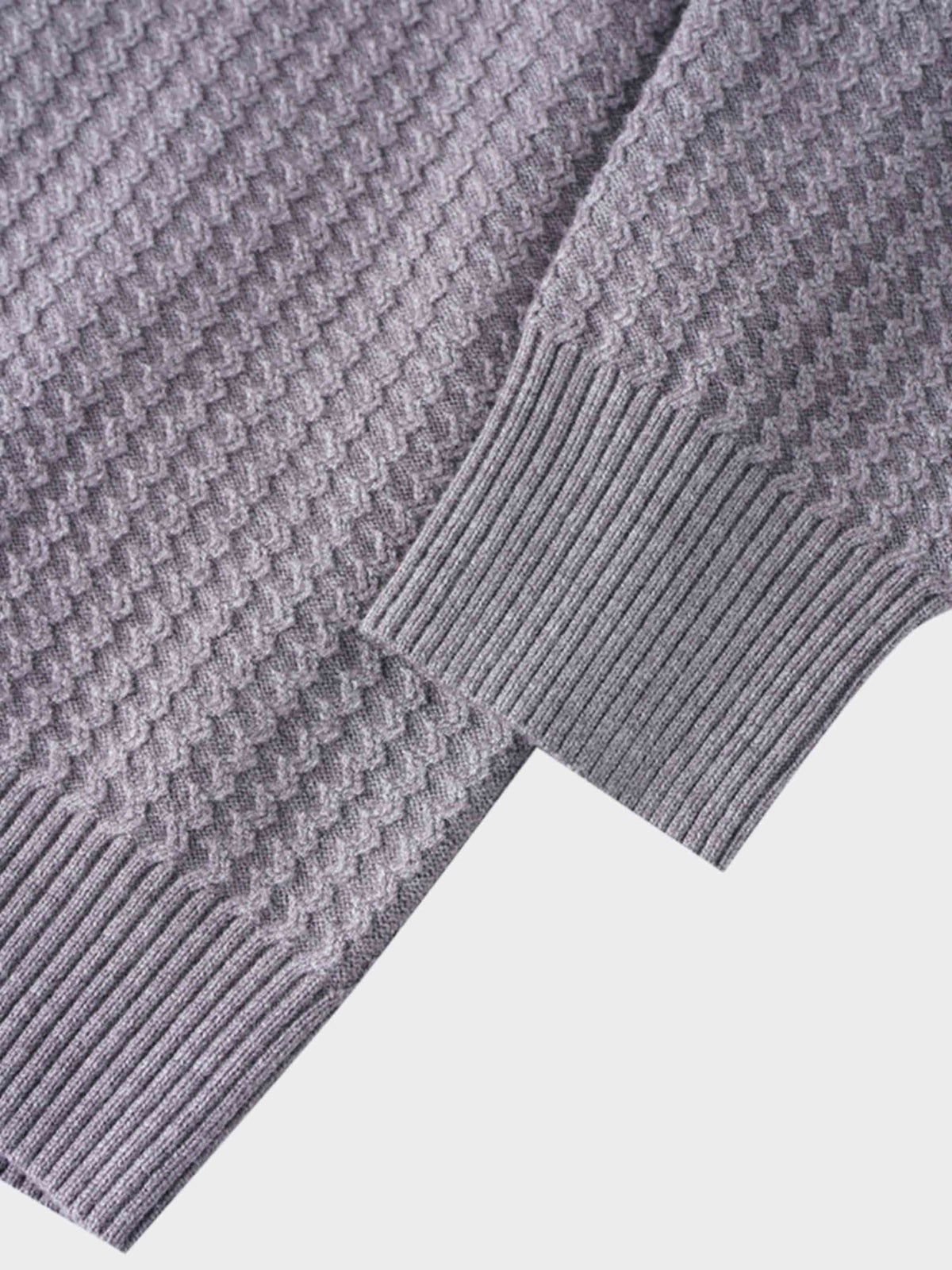 Waffle Wave Sweater- Solid Grey
