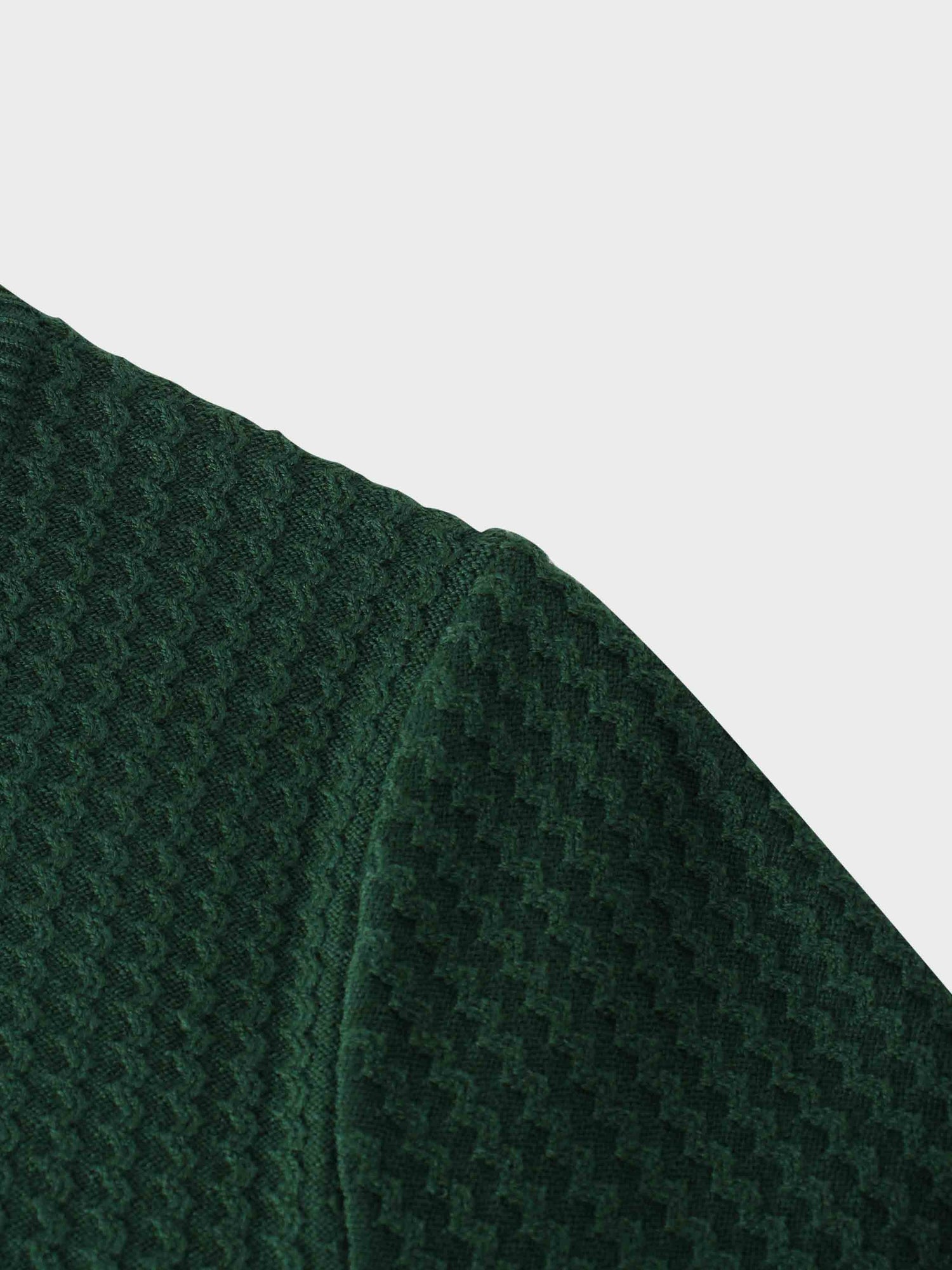 Waffle Wave Sweater-Green/Black