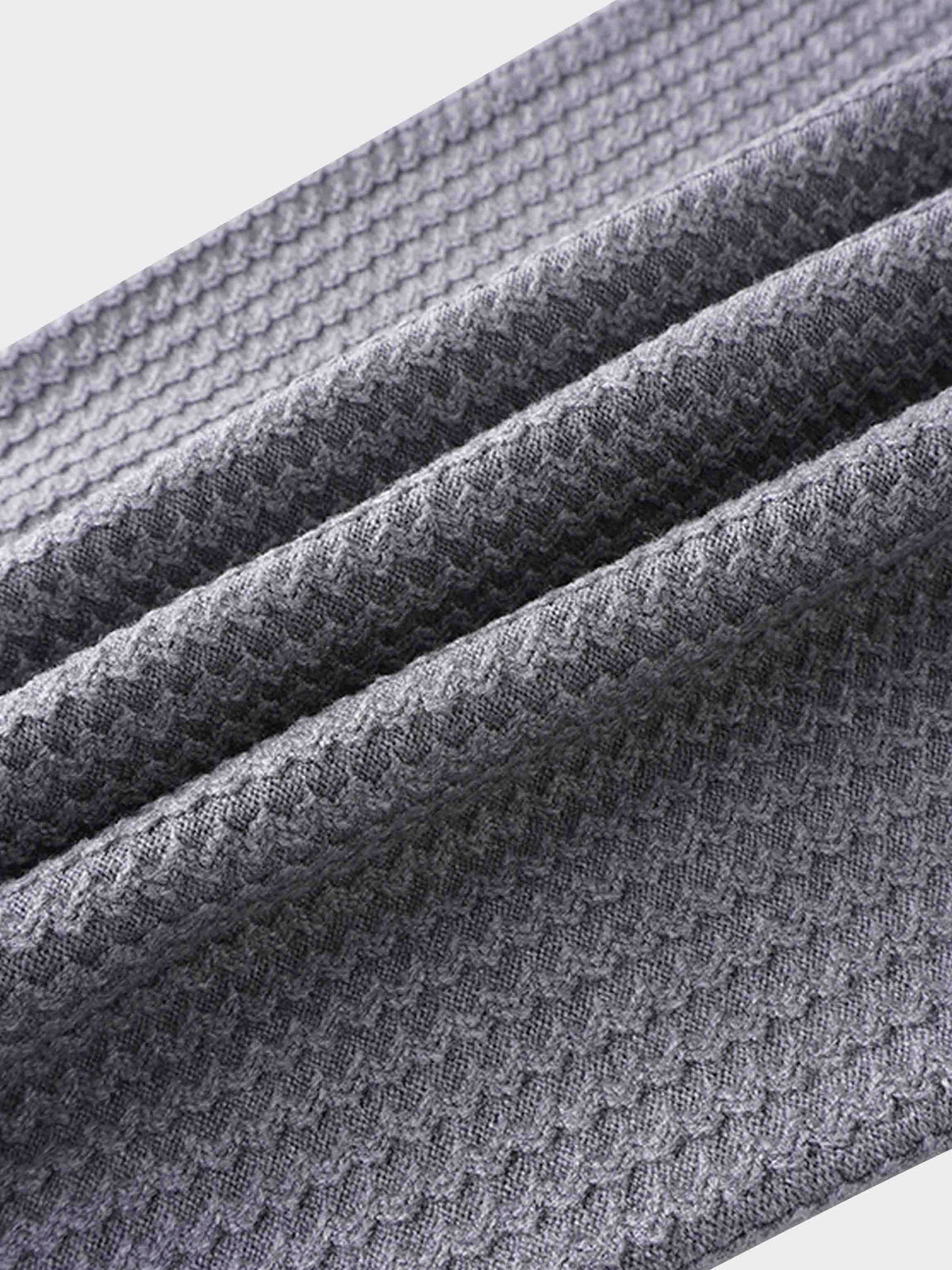 Waffle Wave Sweater- Solid Grey