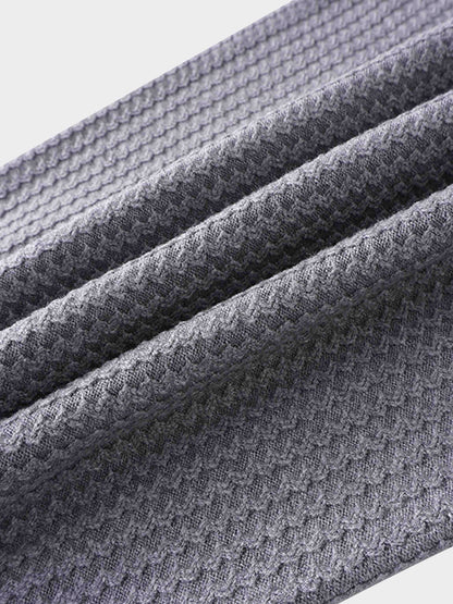 Waffle Wave Sweater- Solid Grey
