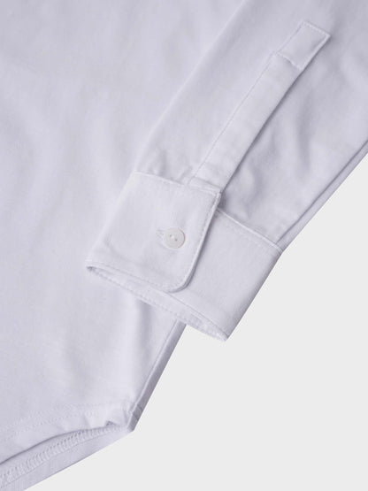 Button Down T-Shirt Blouse-White