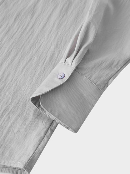 Crinkle Blouse-Grey